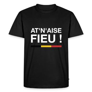 A't n'aise fieu ! A ton aise fieu ! - T-shirt Premium bio Homme - noir - Devant - Nico (187cm)