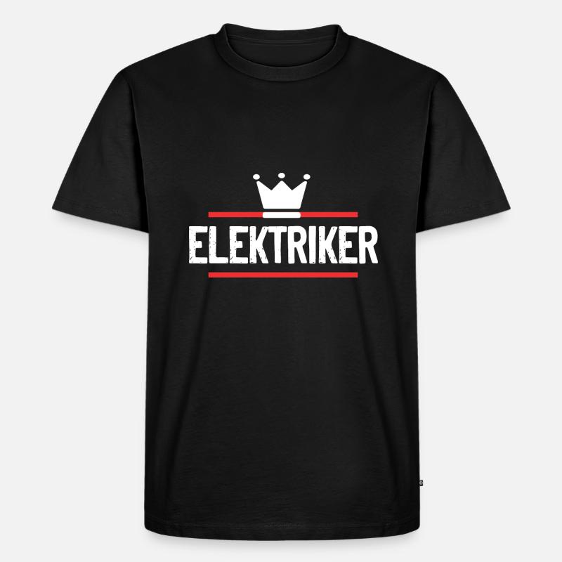 Elektriker Beruf - Männer Premium Bio T-Shirt - Schwarz