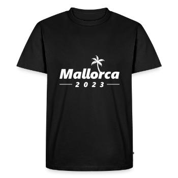 Mallorca 2023 - Men's Premium Organic T-Shirt - black - Front - Nico (187cm)
