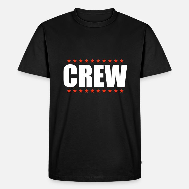 Crew Design - Männer Premium Bio T-Shirt - Schwarz