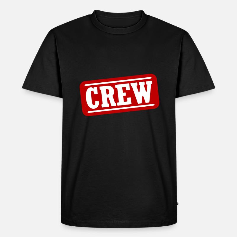 Crew Stempel - Männer Premium Bio T-Shirt - Schwarz