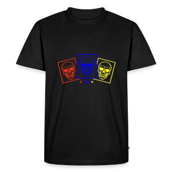 Skeleton Team Skull - T-shirt Premium bio Homme - noir - Devant - Nico (187cm)
