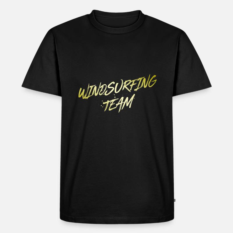 Windsurfing Team - Männer Premium Bio T-Shirt - Schwarz