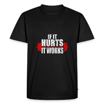 Maillot d'entraînement de musculation Motivation - T-shirt Premium bio Homme - noir - Devant - Nico (187cm)