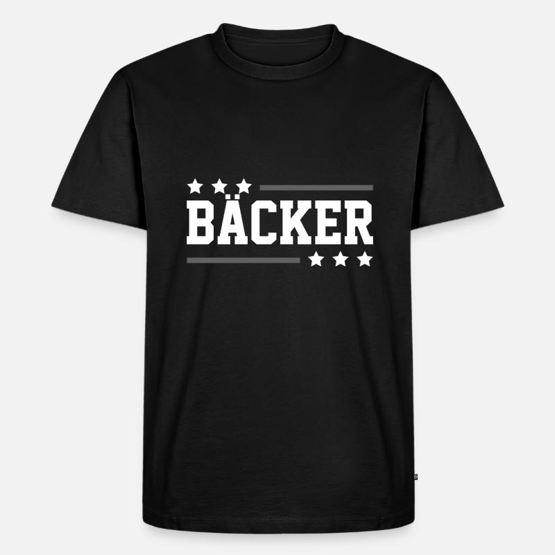 Bäcker Beruf - Männer Premium Bio T-Shirt - Schwarz