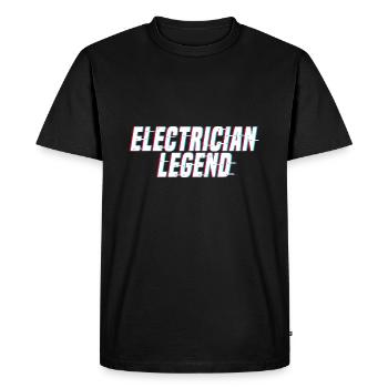 Electrician Legend Craftsman Voltage Electro - Men's Premium Organic T-Shirt - black - Front - Nico (187cm)