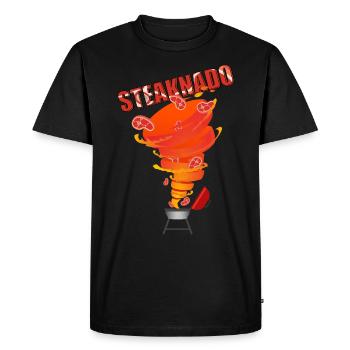 Steaknado - Men's Premium Organic T-Shirt - black - Front - Nico (187cm)