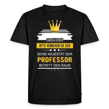 Professor Seine Majestät der Professor - Männer Premium Bio T-Shirt - Schwarz - Vorne - Nico (187cm)