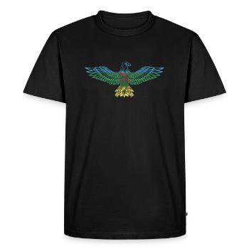 Amazigh Imazighen Drapeau Aigle Afrique du Nord Cadeau - T-shirt Premium bio Homme - noir - Devant - Nico (187cm)