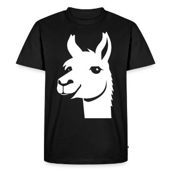 Lama Drôle Silhouette Effronté Amusant Lamas - T-shirt Premium bio Homme - noir - Devant - Nico (187cm)