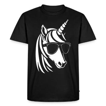 Licornes Anime Licorne Manga Lunettes de soleil de conte de fées - T-shirt Premium bio Homme - noir - Devant - Nico (187cm)