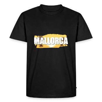 Majorque - T-shirt Premium bio Homme - noir - Devant - Nico (187cm)