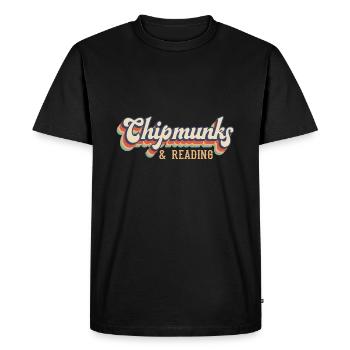 Écureuil de littérature Chipmunks et livres de - T-shirt Premium bio Homme - noir - Devant - Nico (187cm)