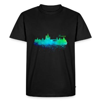 Russie - T-shirt Premium bio Homme - noir - Devant - Nico (187cm)