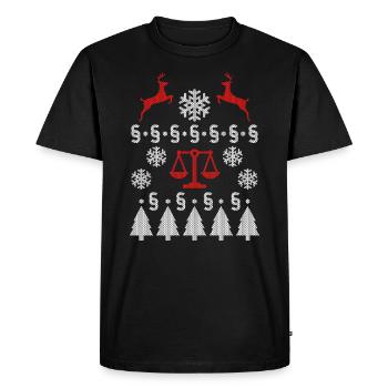 Laid chandail de Noël pour les avocats | Noël - T-shirt Premium bio Homme - noir - Devant - Nico (187cm)