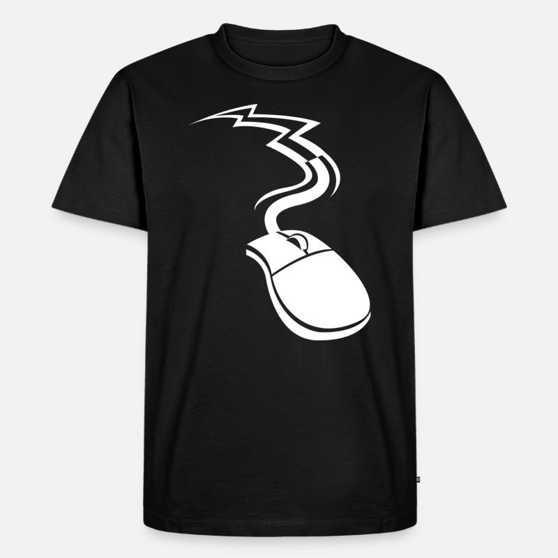 Computer Maus Design - Männer Premium Bio T-Shirt - Schwarz