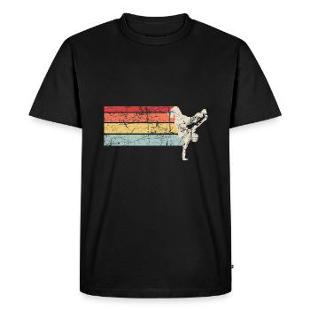 Breakdance Clothing | Hip Hop Bboying Vintage - Men's Premium Organic T-Shirt - black - Front - Nico (187cm)