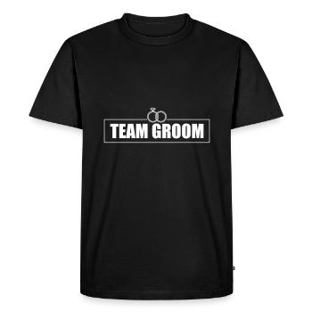 Groom Team Groom Wedding - Men's Premium Organic T-Shirt - black - Front - Nico (187cm)