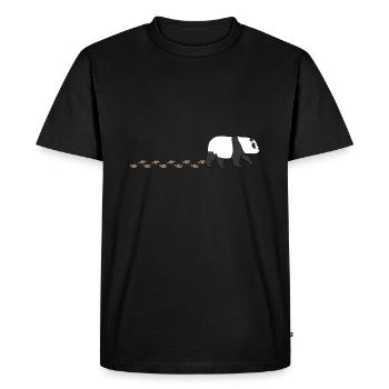 Adorable panda se dandinant - T-shirt Premium bio Homme - noir - Devant - Nico (187cm)