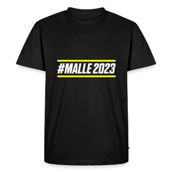 Malle 2023 - T-shirt Premium bio Homme - noir - Devant - Nico (187cm)