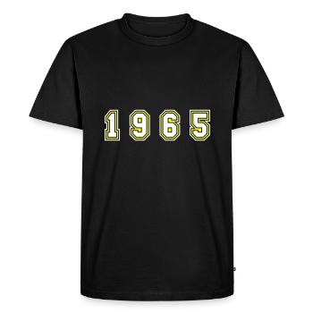 Numéro de l’année 1965 - T-shirt Premium bio Homme - noir - Devant - Nico (187cm)