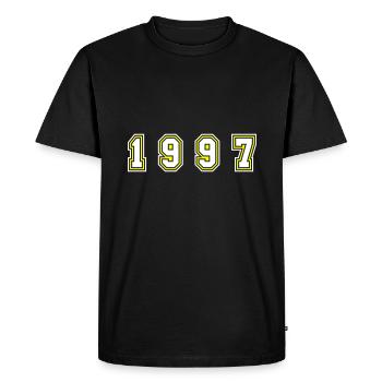 Numéro de l’année 1997 - T-shirt Premium bio Homme - noir - Devant - Nico (187cm)