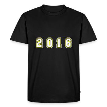 Numéro de l’année 2016 - T-shirt Premium bio Homme - noir - Devant - Nico (187cm)