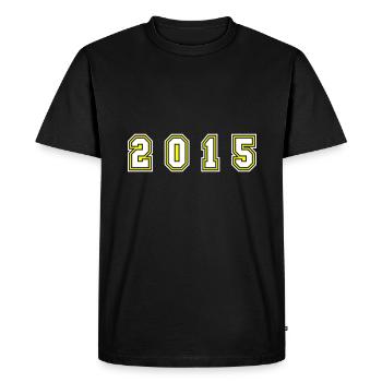 2015 Year Number - Men's Premium Organic T-Shirt - black - Front - Nico (187cm)