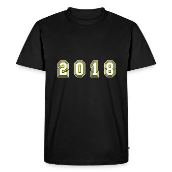 Numéro de l’année 2018 - T-shirt Premium bio Homme - noir - Devant - Nico (187cm)