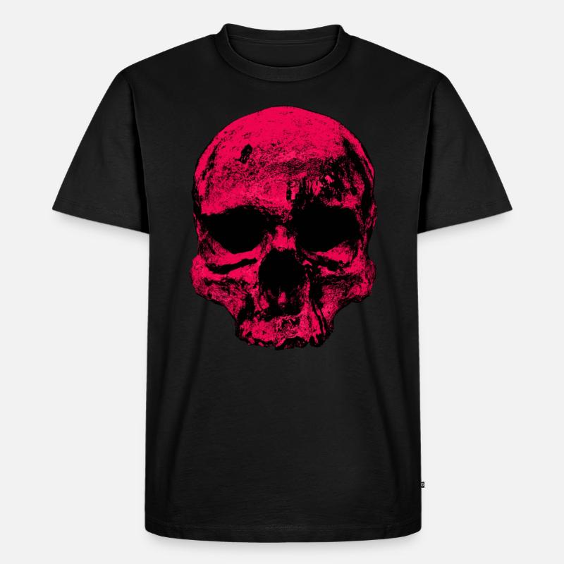 Schädel - Männer Premium Bio T-Shirt - Schwarz