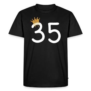 35 - T-shirt Premium bio Homme - noir - Devant - Nico (187cm)