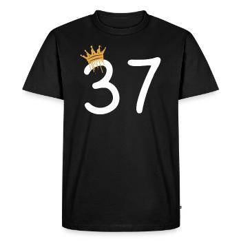 37 - Men's Premium Organic T-Shirt - black - Front - Nico (187cm)