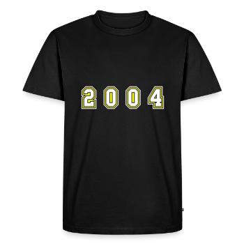 2004 Year Number - Men's Premium Organic T-Shirt - black - Front - Nico (187cm)