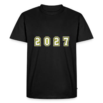 Numéro de l’année 2027 - T-shirt Premium bio Homme - noir - Devant - Nico (187cm)