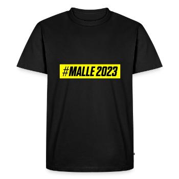 Malle 2023 - T-shirt Premium bio Homme - noir - Devant - Nico (187cm)