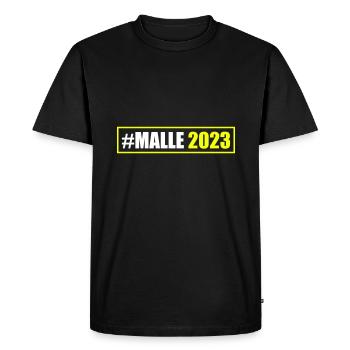 MALLE 2023 - T-shirt Premium bio Homme - noir - Devant - Nico (187cm)