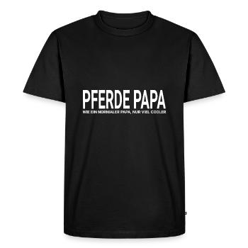 Chevaux Papa - T-shirt Premium bio Homme - noir - Devant - Nico (187cm)