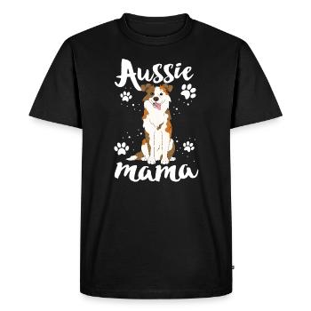 Chemise Dog Mama Pour Femme Berger Australien - T-shirt Premium bio Homme - noir - Devant - Nico (187cm)