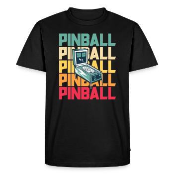 Chemise Flipper Retro Vintage Arcade Shirt Flipper - T-shirt Premium bio Homme - noir - Devant - Nico (187cm)
