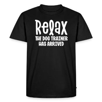 Chien d’assistance Dresseur Chemise Relax Le Dresseur de chiens - T-shirt Premium bio Homme - noir - Devant - Nico (187cm)