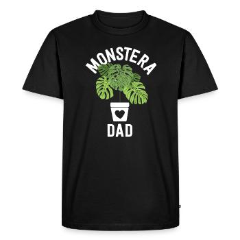 Monstera Dad Plant Dad Gifts Plant Daddy Shirt - Men's Premium Organic T-Shirt - black - Front - Nico (187cm)