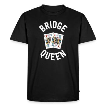 Funny Bridge Shirt For Women Bridge Queen Player - Men's Premium Organic T-Shirt - black - Front - Nico (187cm)