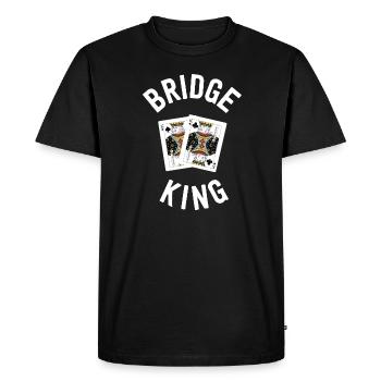 Chemise de pont drôle pour homme Bridge King - T-shirt Premium bio Homme - noir - Devant - Nico (187cm)