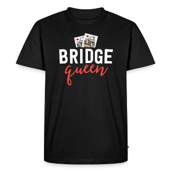 Chemise de pont drôle pour les femmes Bridge Queen Player - T-shirt Premium bio Homme - noir - Devant - Nico (187cm)
