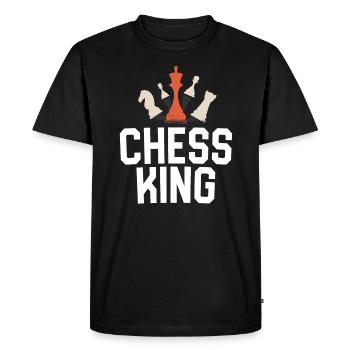Chess King Shirt Gift For Him King & Queen Chess - T-shirt Premium bio Homme - noir - Devant - Nico (187cm)