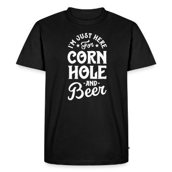 Cadeaux drôles de Cornhole pour les hommes Bean Bag Sexy et moi - T-shirt Premium bio Homme - noir - Devant - Nico (187cm)
