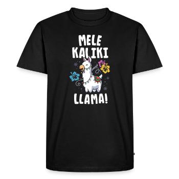 Chemise Mele Kalikimaka pour femme Hawaiian Xmas - T-shirt Premium bio Homme - noir - Devant - Nico (187cm)