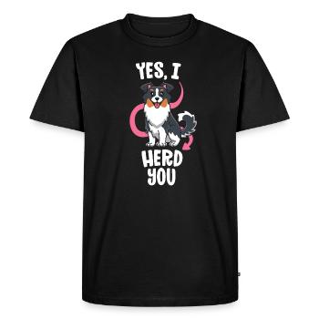 Cadeaux drôles de maman de berger australien australien oui je - T-shirt Premium bio Homme - noir - Devant - Nico (187cm)