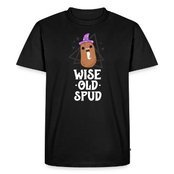 Chemises de pommes de terre pour hommes Cadeaux drôles pour grand-père - T-shirt Premium bio Homme - noir - Devant - Nico (187cm)