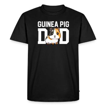 Cadeau de papa cochon d’Inde pour les amoureux du cochon d’Inde Propriétaire - T-shirt Premium bio Homme - noir - Devant - Nico (187cm)